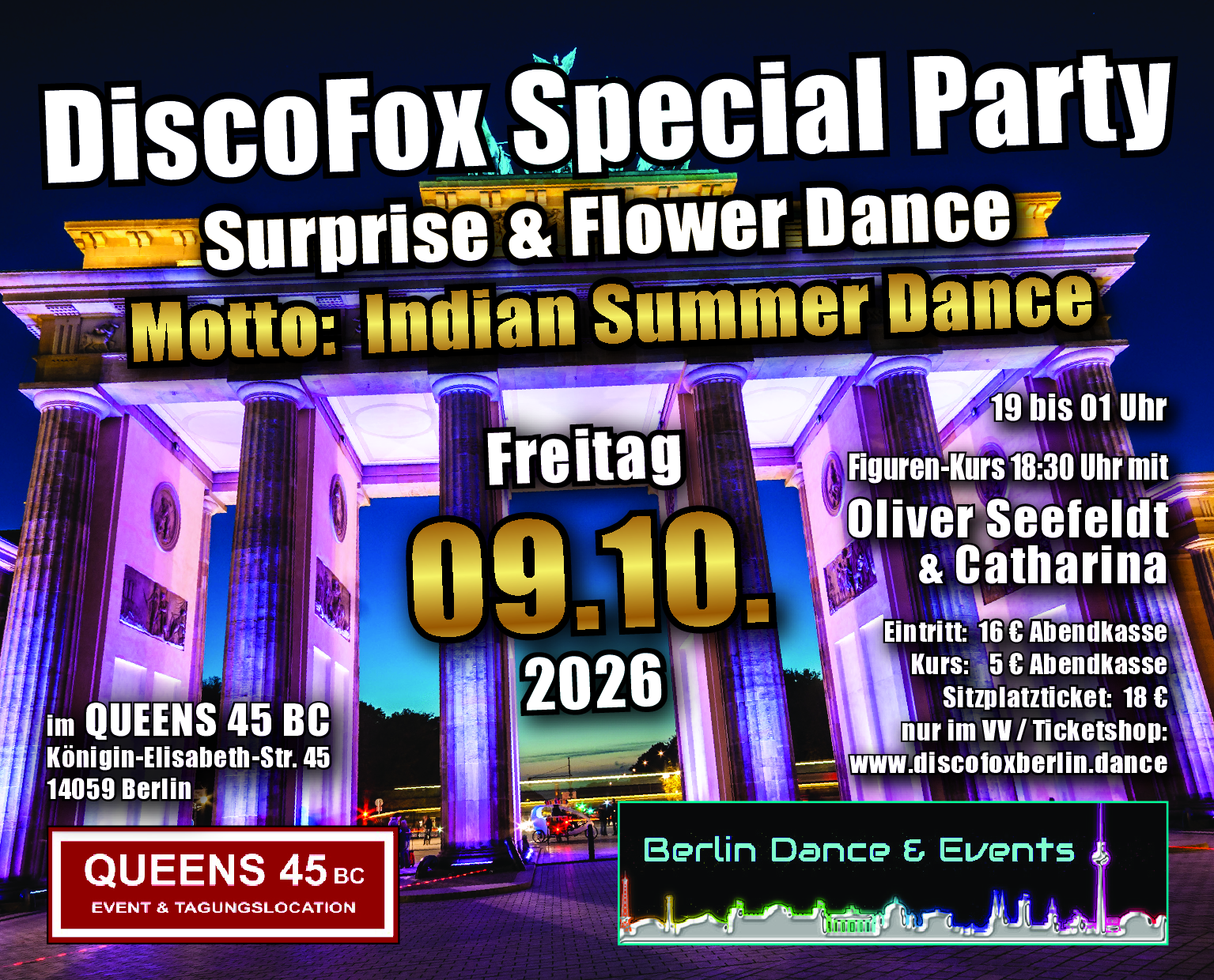 Flyer zur Veranstaltung am 21.08.2026, 'Caribbean Dance Night' ab 19 Uhr