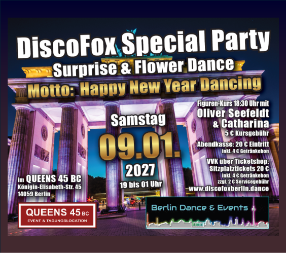 Event Plan für Discofox Special Party 2027